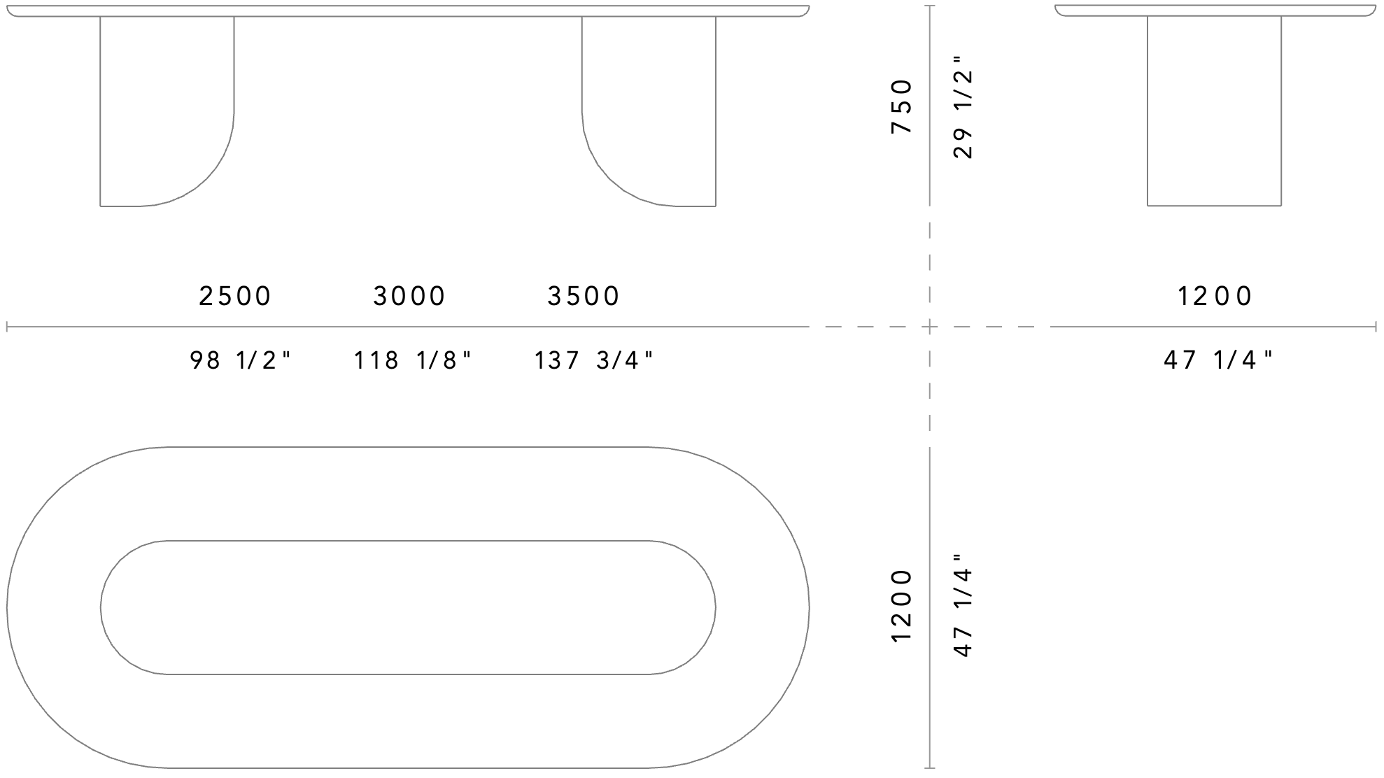 stadio dining table dims mozea